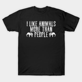 I Like Animals More Than People Vegan Activism T-Shirt